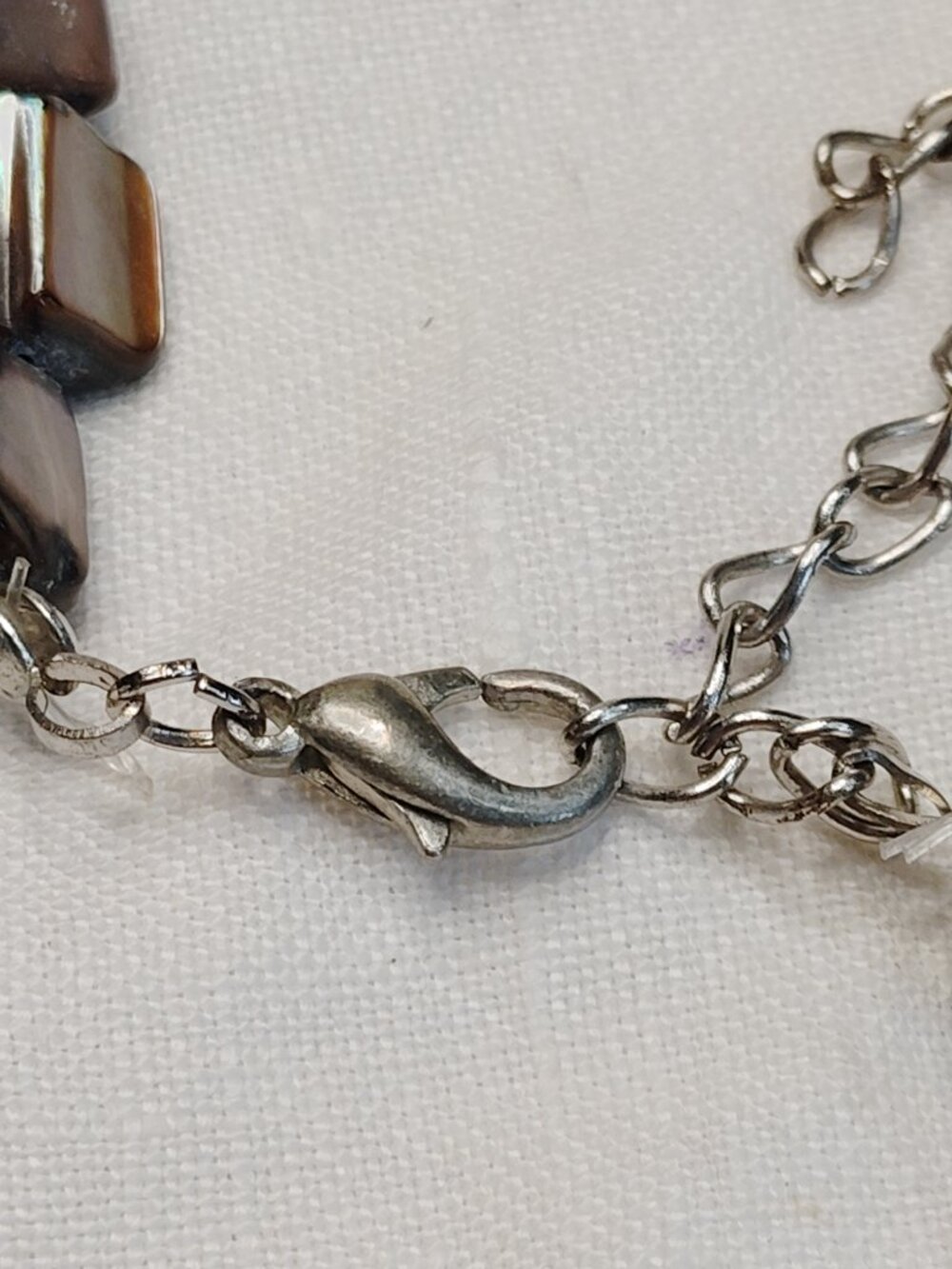 Shell & Black Stone Two‑Strand Necklace - Picture 5 of 7